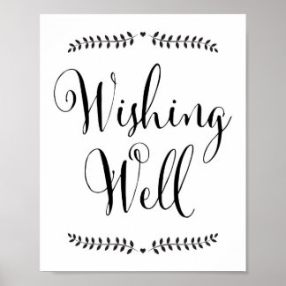 Wishing well sign / well wishes sign
