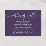 Wishing Well Signature Purple Wedding Enclosure Card<br><div class="desc">This elegant purple wedding wishing well enclosure card can be personalised with your special message and names! Designed by Thisisnotme©</div>