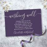 Wishing Well Signature Purple Wedding Enclosure Card<br><div class="desc">This elegant purple wedding wishing well enclosure card can be personalised with your special message and names! Designed by Thisisnotme©</div>