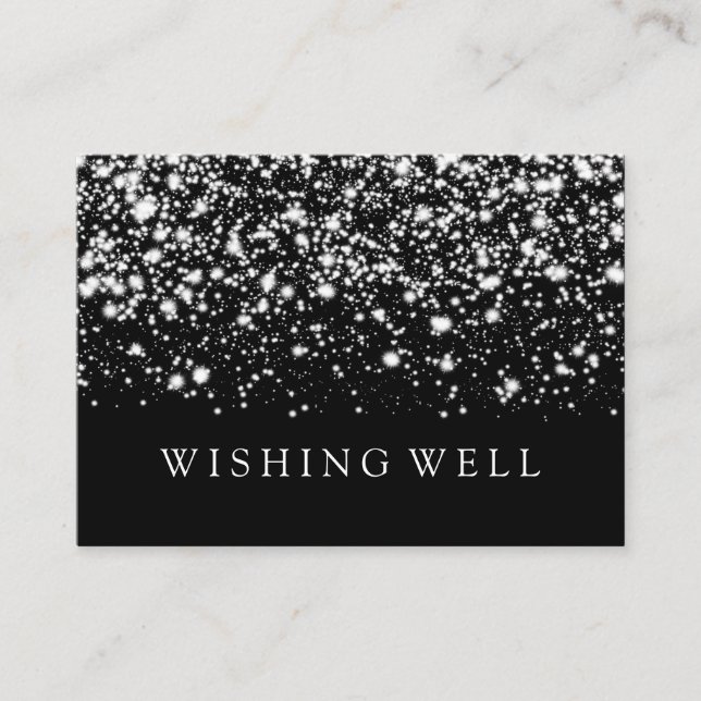 Wishing Well Silver Midnight Glam Enclosure Card (Front)