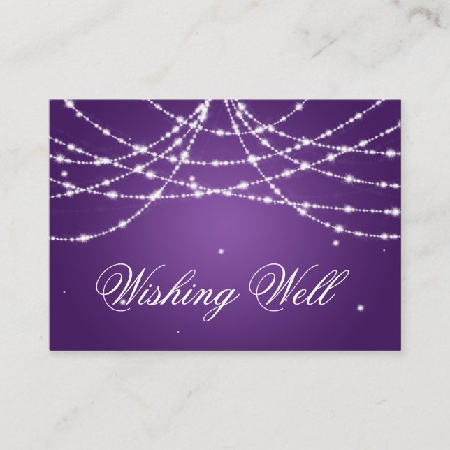 Wishing Well Sparkling String Purple Enclosure Card (Front)