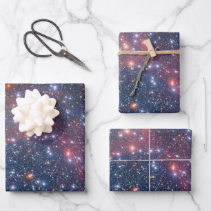 Wishing Well Star Cluster Wrapping Paper Sheet