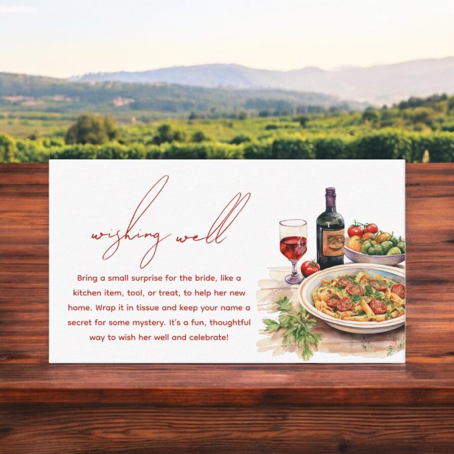 Wishing Well That's Amore Bridal Shower Enclosure Card (Creator Uploaded)