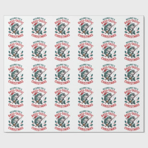 Wishing You a Bass-tastic Christmas Fishing Fisher Wrapping Paper