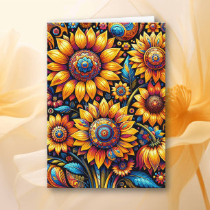 Wishing You a Beautiful Day   Sunflower Art Card
