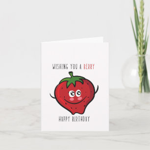 Wishing You A Berry Puns Birthday Card