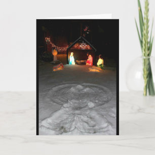 Wishing You A Blessed Christmas Holiday Card