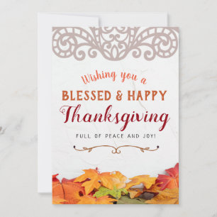 Wishing you a Blessed & Happy Thanksgiving Card