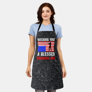 Wishing You A Blessed Memorial Day Apron