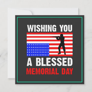 Wishing You A Blessed Memorial Day Invitation