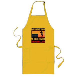 Wishing You A Blessed Memorial Day Long Apron