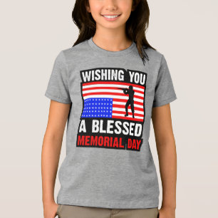 Wishing You A Blessed Memorial Day Tri-Blend Shirt