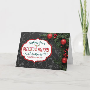 Wishing you a Blessed & Merry Christmas Holiday Card