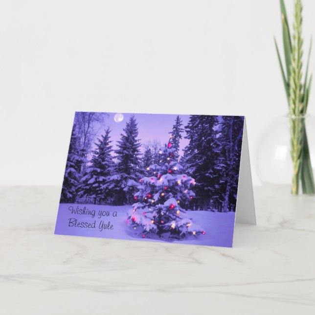 Wishing you a Blessed Yule Holiday Card (Front)