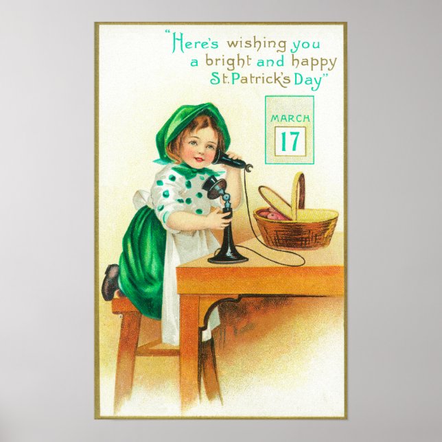 Wishing You a Bright and Happy St. Patrick's Poster (Front)