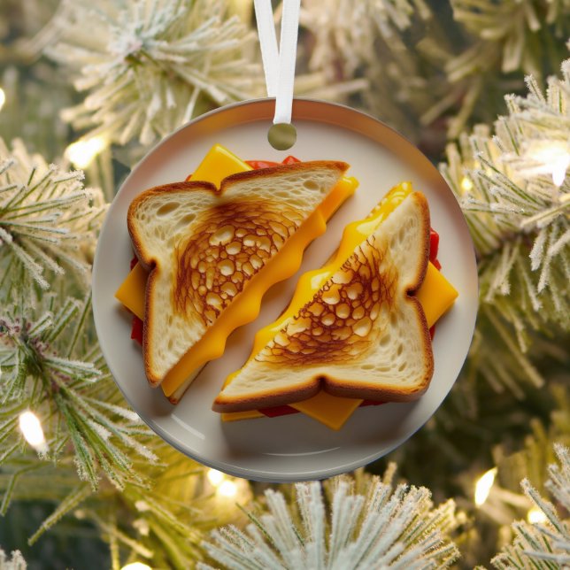 Wishing you a Cheesy Christmas | funny  Metal Tree Decoration (Insitu)