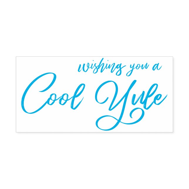 Wishing You A Cool Yule Modern Script Self-inking Stamp (Design)