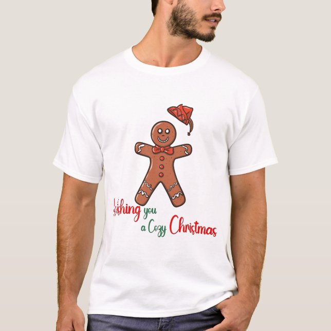 Wishing you a cosy Christmas Candy Cookies T-Shirt (Front)