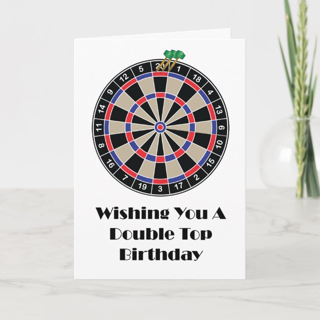 Wishing You A Double Top Birthday Card (Front)