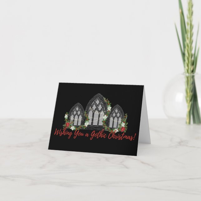 Wishing You a Gothic Christmas!! Holiday Card (Front)