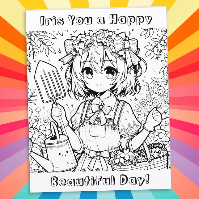 Wishing You a Happy Beautiful Day | Colouring Page (Creator Uploaded)