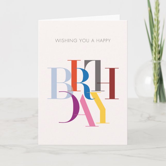 Wishing You a Happy Birthday Card (Front)