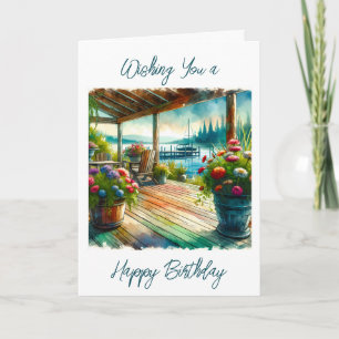 Wishing You a Happy Birthday   Lake House Card