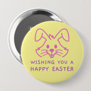 Wishing You a Happy Easter Bunny Button
