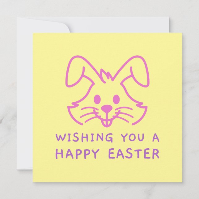 Wishing You a Happy Easter Bunny Card (Front)