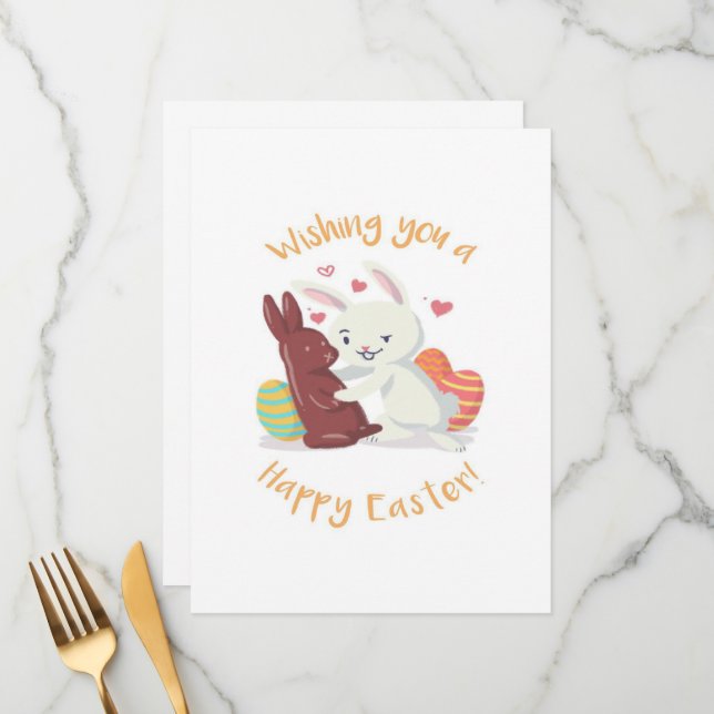 Wishing You A Happy Easter ! Menu (Front/Back In Situ)