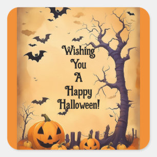 Wishing You A Happy Halloween Sticker