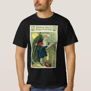 Wishing You a Happy New Year, Vintage Father Time T-Shirt