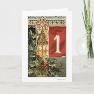Wishing You a Happy New YearBell Scene Holiday Card