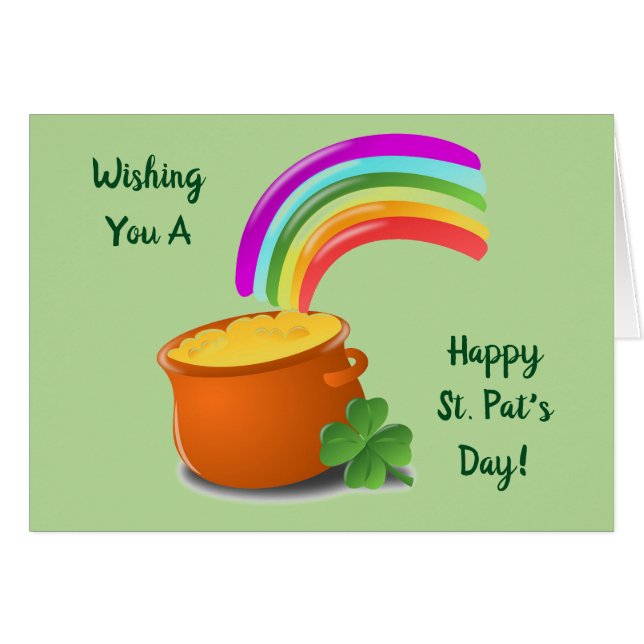 Wishing You A Happy St. Pat's Day Card (Front Horizontal)
