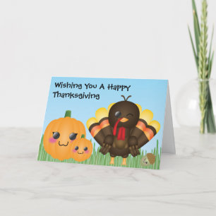 Wishing You A Happy Thanksgiving Holiday Card