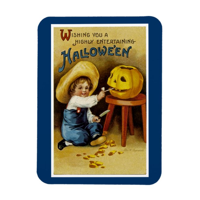 Wishing You a Highly Entertaining Halloween Magnet (Vertical)
