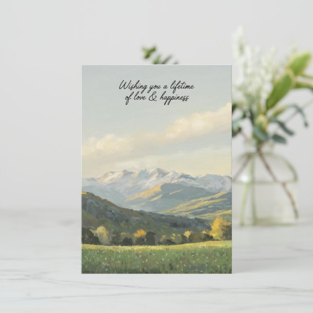 Wishing You a Lifetime of Love & Happiness  Card (Standing Front)