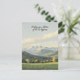 Wishing You a Lifetime of Love & Happiness  Postcard