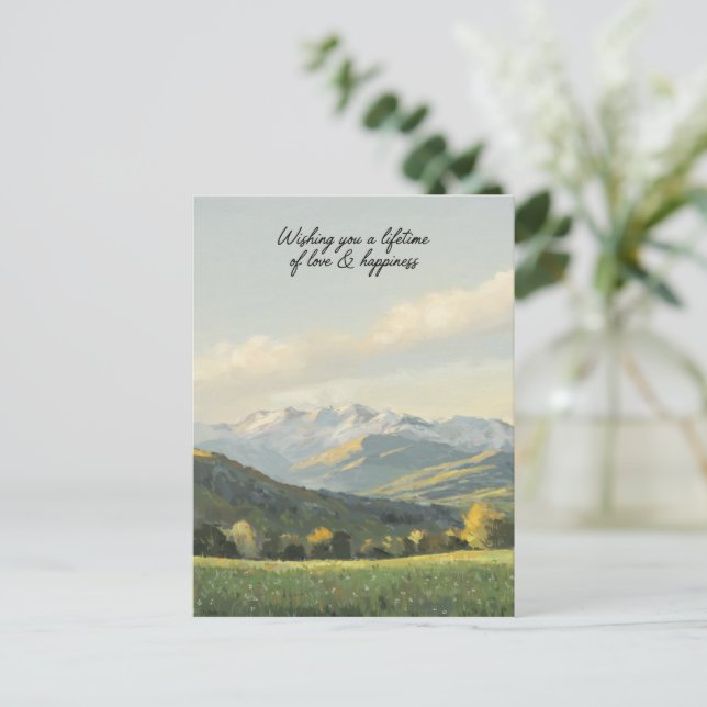 Wishing You a Lifetime of Love & Happiness  Postcard (Standing Front)