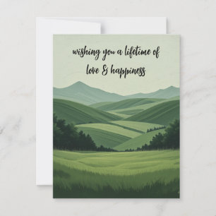 Wishing You a Lifetime of Love & Happiness, Rustic Card