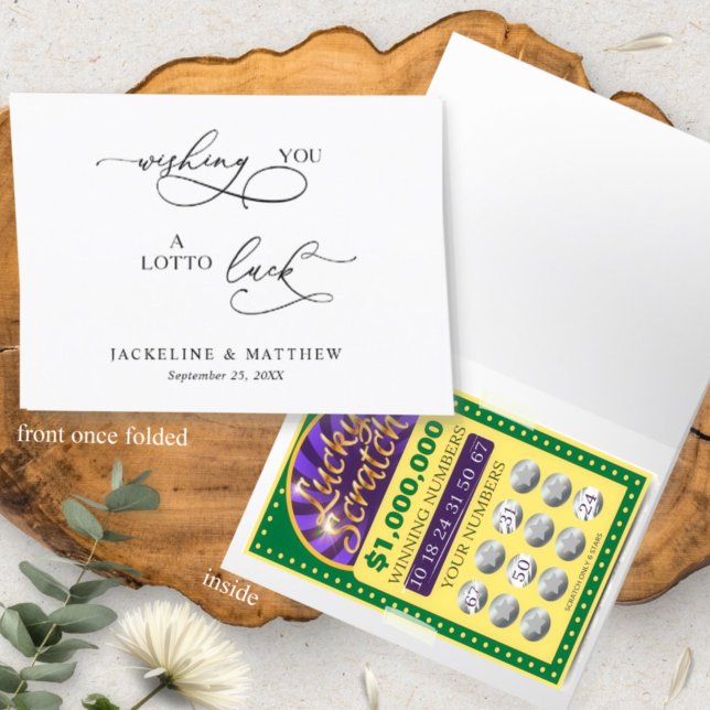 Wishing You A Lotto Luck Favor Lottery Card Holder (Creator Uploaded)