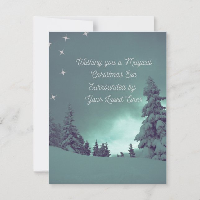 Wishing You a Magical Christmas Eve on a  Holiday Card (Front)