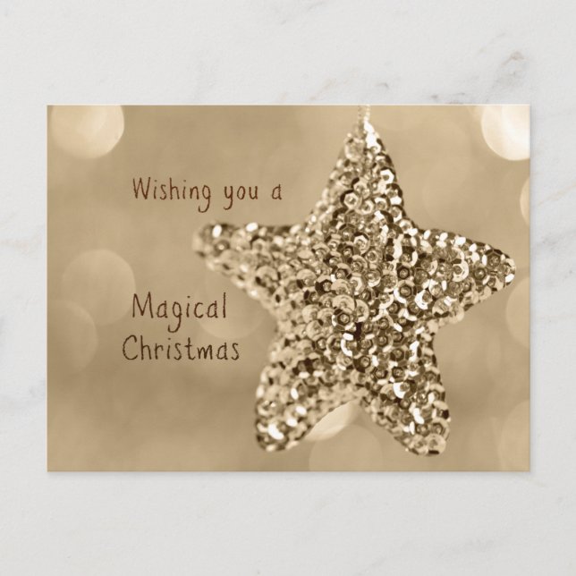 Wishing you a Magical Christmas Holiday Postcard (Front)