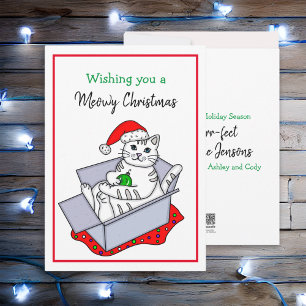 Wishing you a Meowy Christmas   Holiday Cat Pun