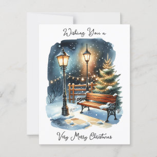 Wishing You a Merry Christmas & Happy New Year Postcard