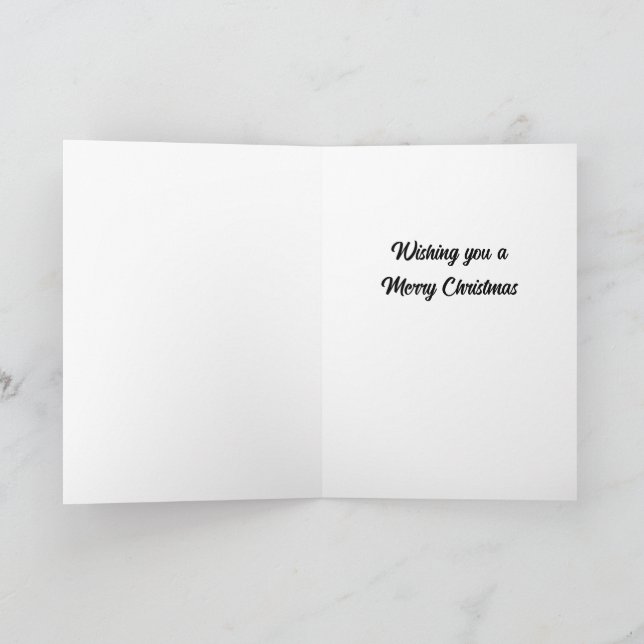 Wishing you a Merry Christmas Holiday Card (Inside)