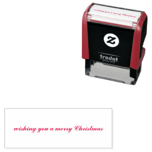 wishing you a merry Christmas Script Self-inking Stamp