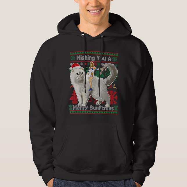 Wishing You A Merry Swiftmas Ugly Christmas Sweate Hoodie (Front)