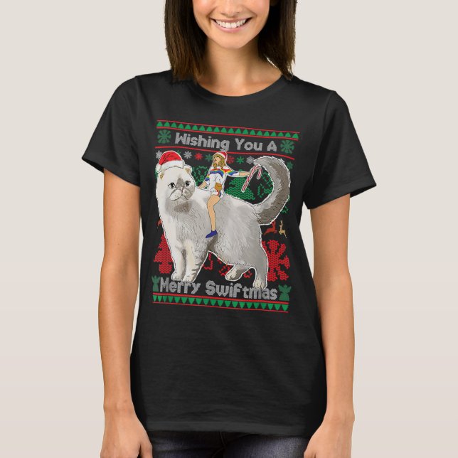 Wishing You A Merry Swiftmas Ugly Christmas Sweate T-Shirt (Front)