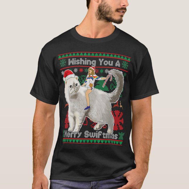 Wishing You A Merry Swiftmas Ugly Christmas Sweate T-Shirt (Front)
